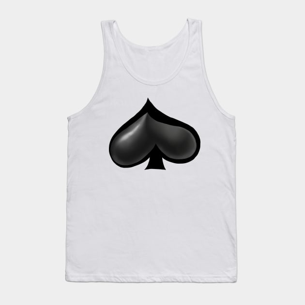 Alice in Wonderland Spades Playing Cards Suite Tank Top by Nirelle